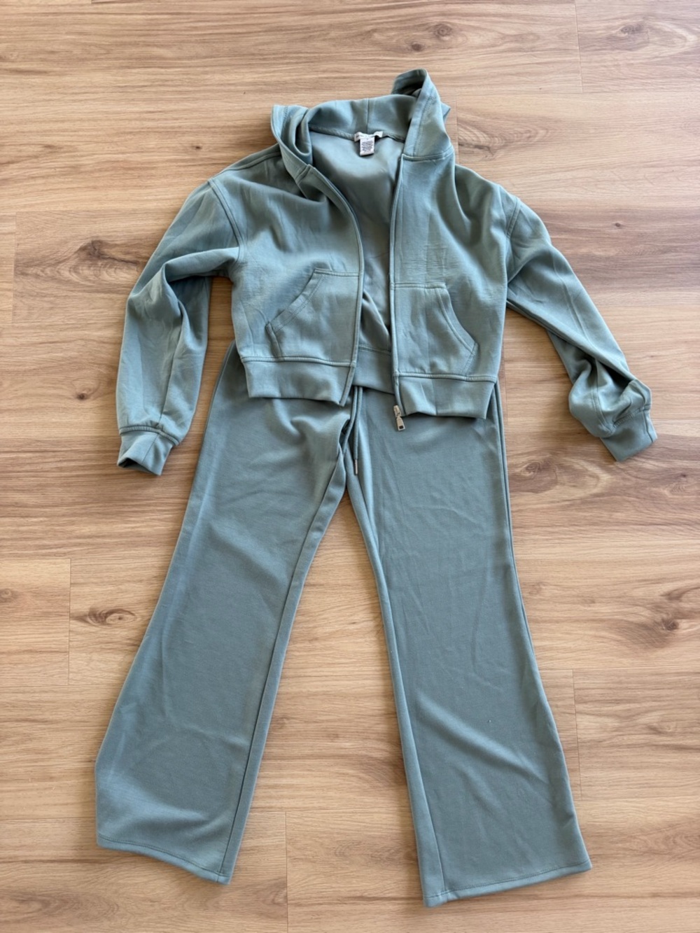 Cozy Wide-Leg Lounge Pants in Sage Green